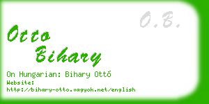 otto bihary business card